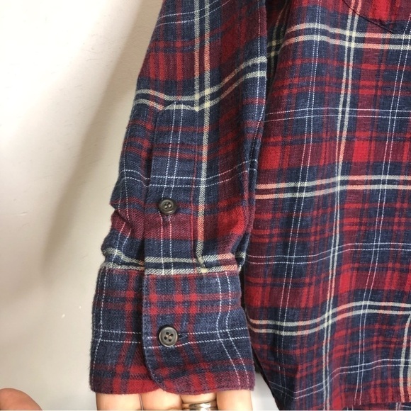 Madewell Flannel Oversized Boyshirt Button Up in Bainbridge Plaid, size XXS - Picture 7 of 12